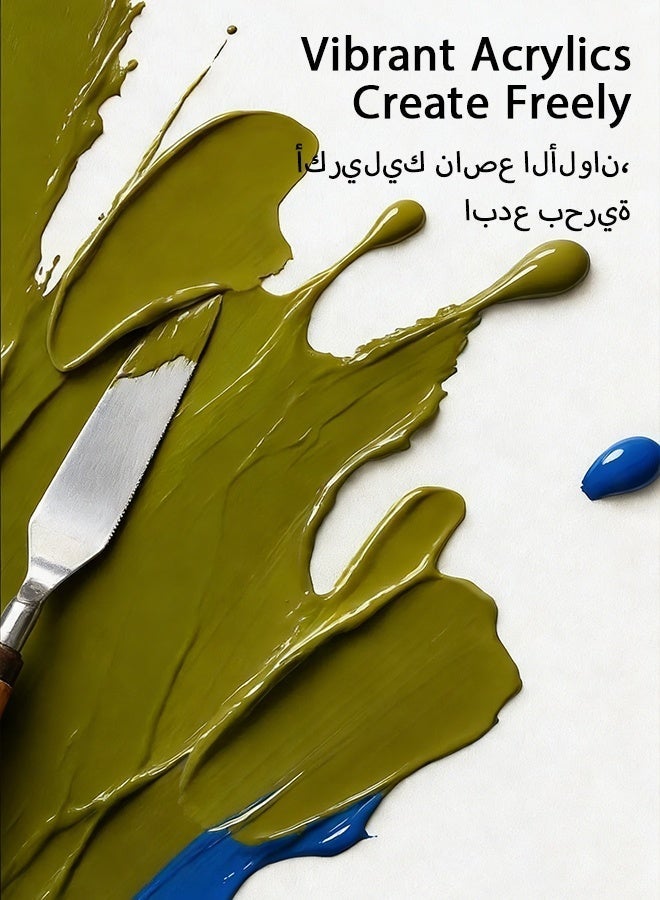 Risa Olive green watercolor paint, 10.2 oz, full size, refills, portable, suitable for artists, beginners, students and adults. - Image 2